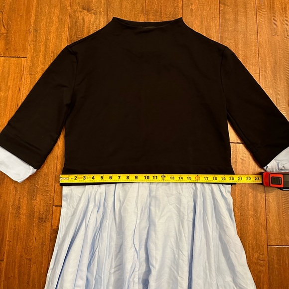 Zara Mock Neck Layered Shirt Dress Sz Small - Picture 6 of 10
